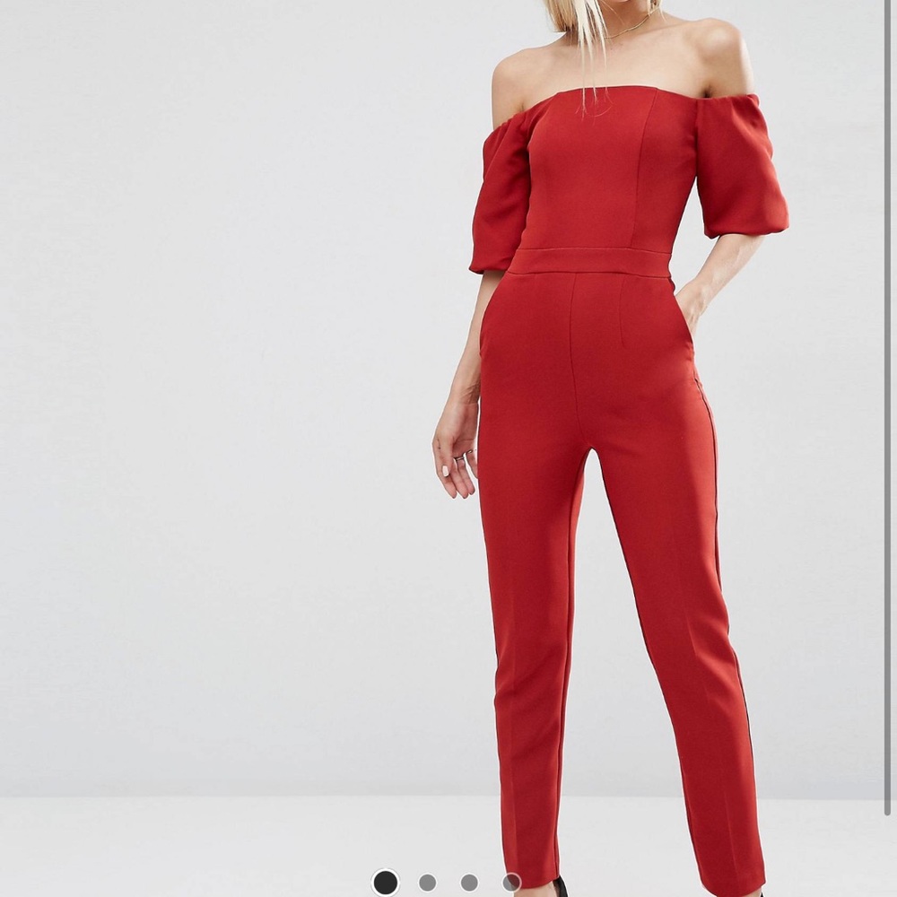 ASOS Jumpsuit With Bardot Off Shoulder